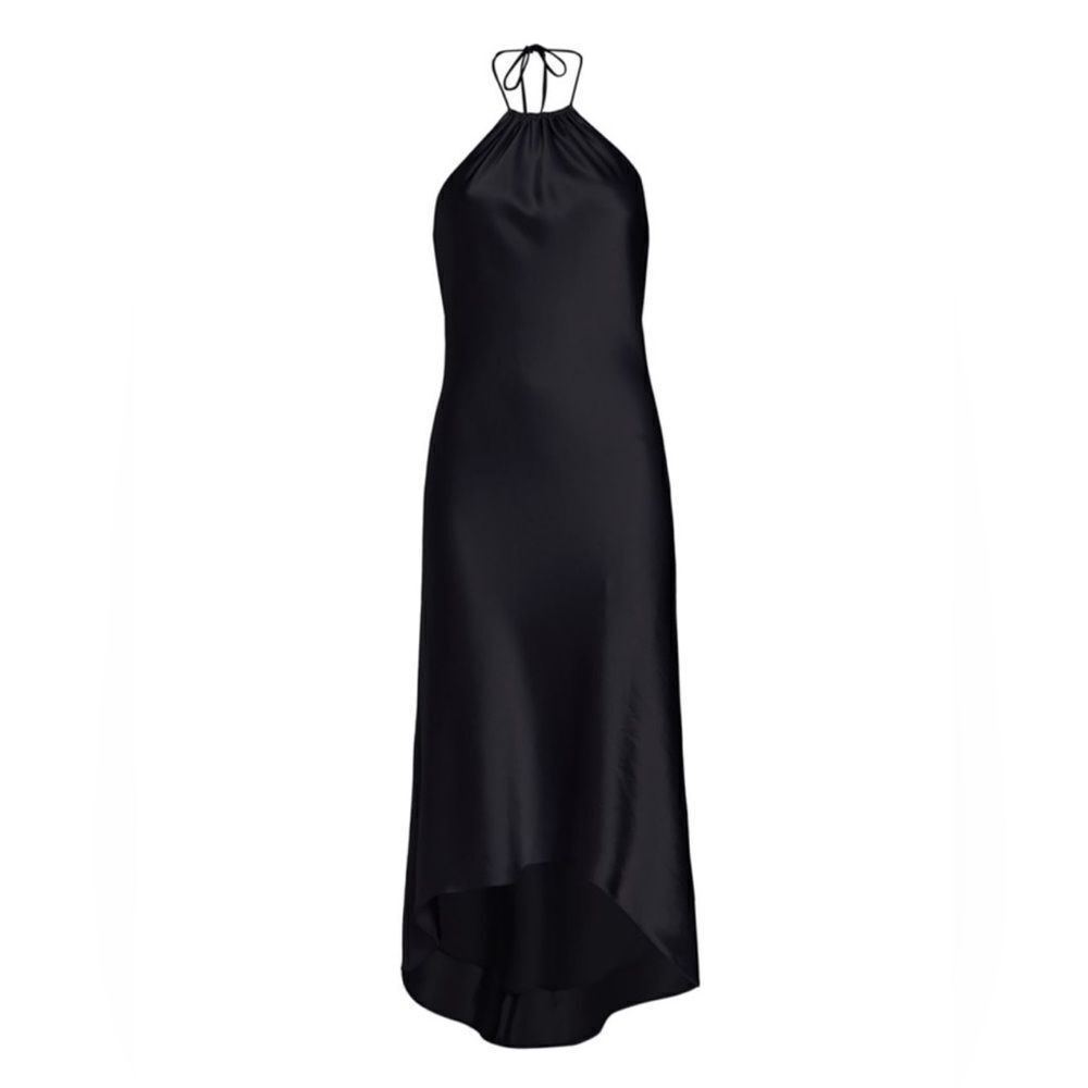 Alice + Olivia Rayni Midi Black Dress Size 6 - Picture 5 of 12